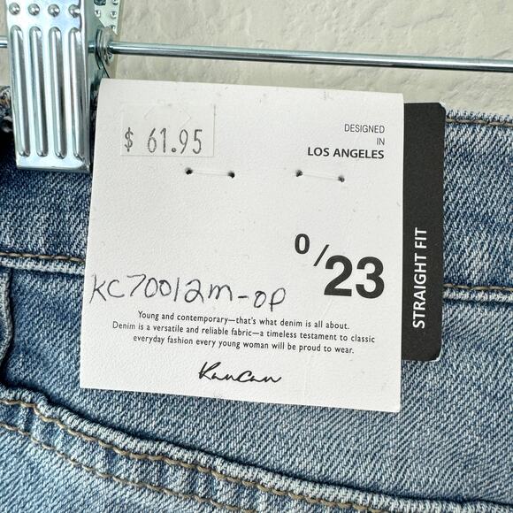 KanCan Womens Marley High Rise Slim Straight Jeans Size 0/23 Distressed Blue - Picture 6 of 9